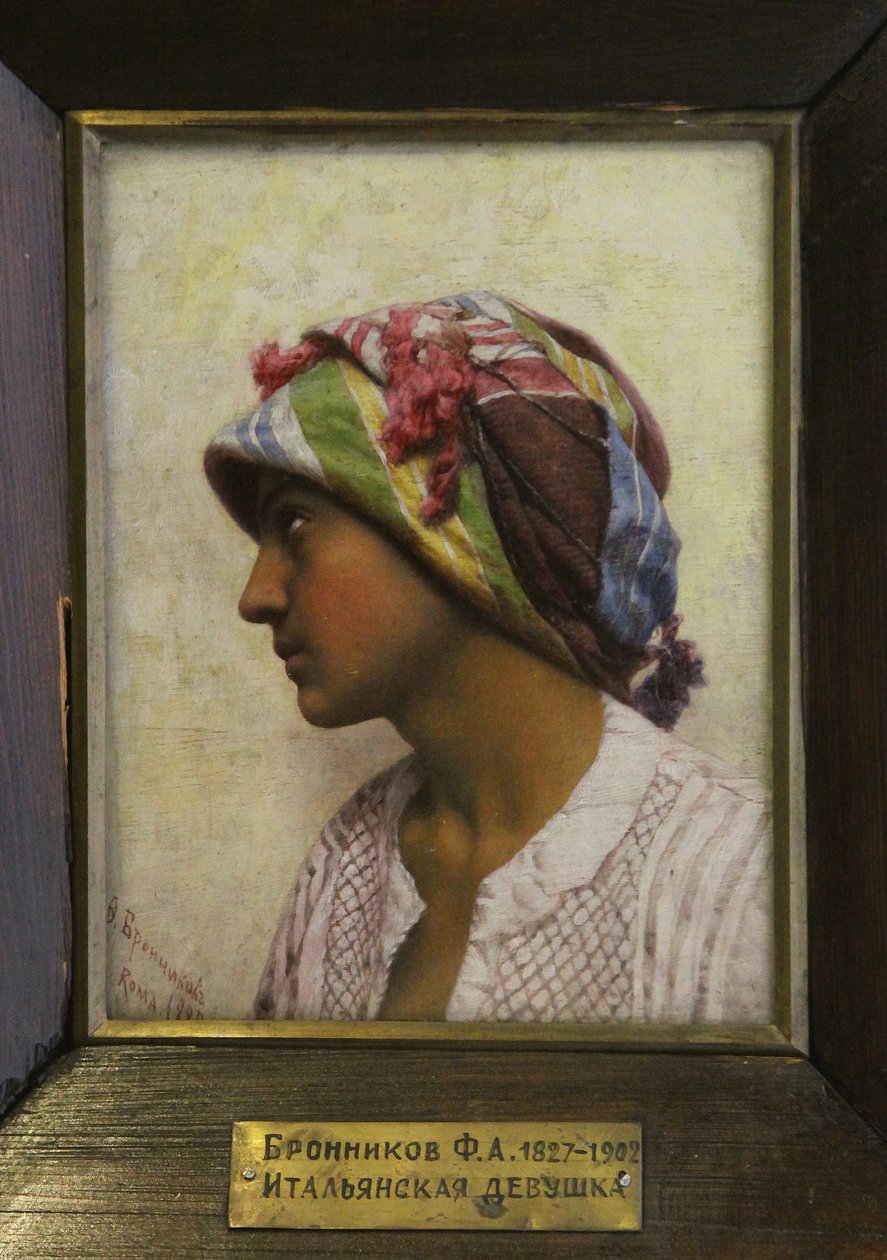 イタリアの少女』1880年 作： Feodor Andreyevich Bronnikov