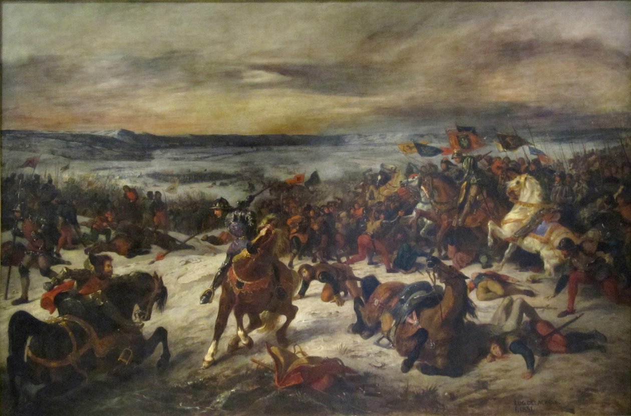 ナンシーの戦い 作： フェルディナンド・ビクター・ユージン・ドラクロワ