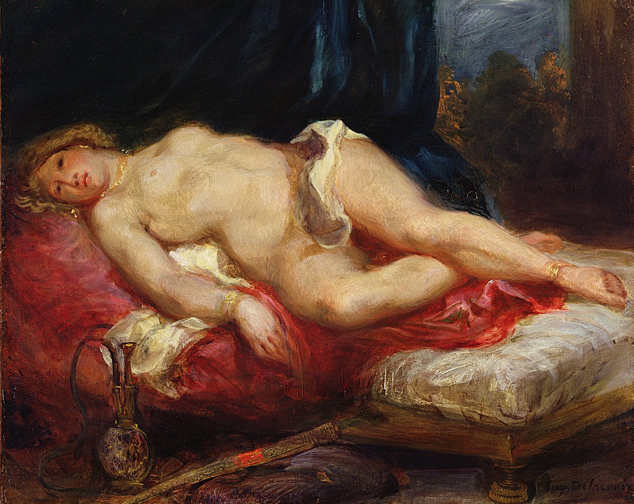 オダリスク、1825年 作： フェルディナンド・ビクター・ユージン・ドラクロワ