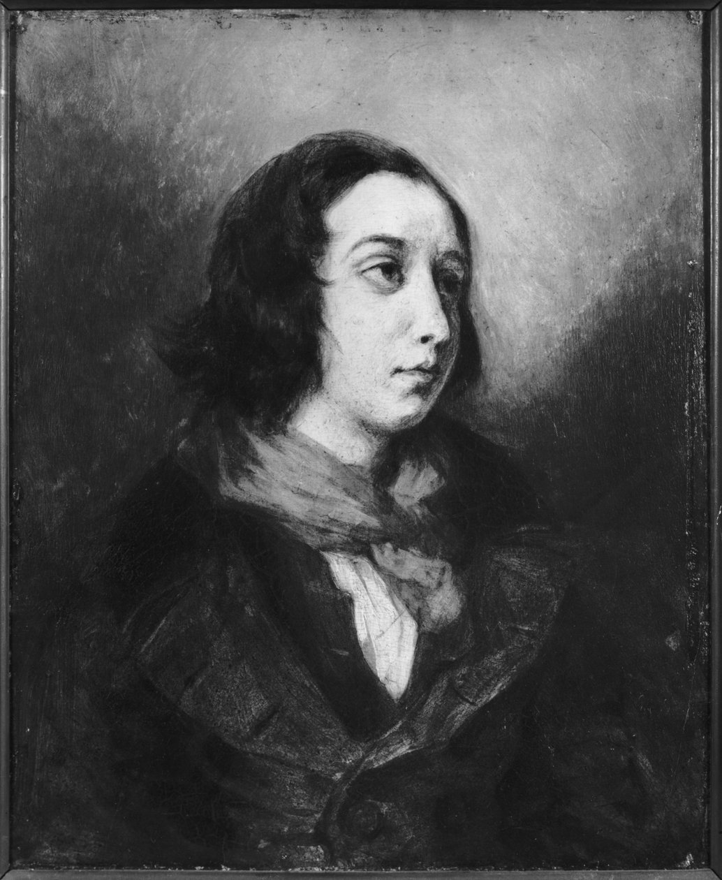 ジョージサンドの肖像、1838 作： フェルディナンド・ビクター・ユージン・ドラクロワ
