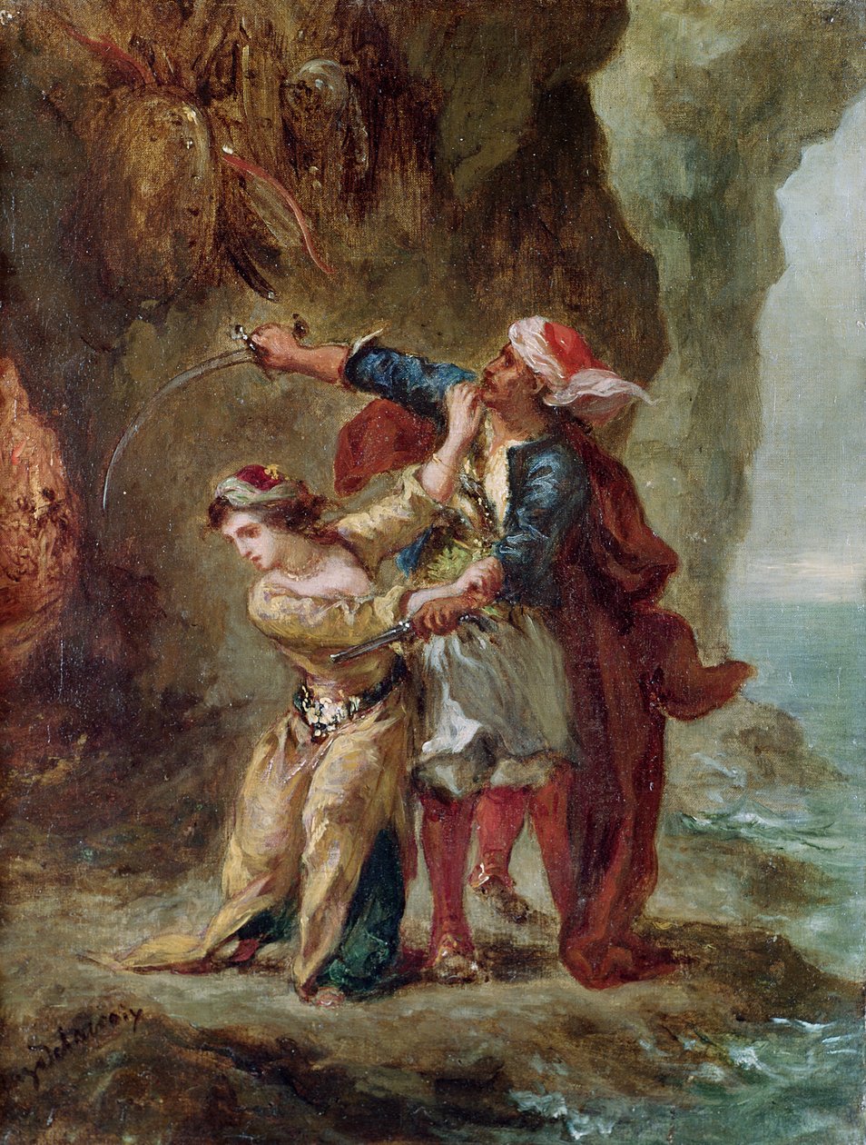 アビドスの花嫁、1843年 作： フェルディナンド・ビクター・ユージン・ドラクロワ