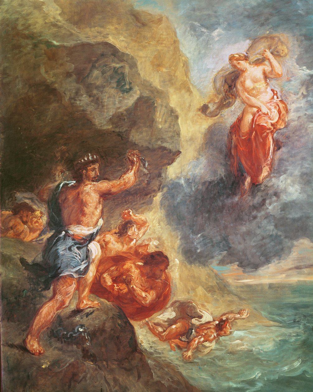 冬、Four Seasonsシリーズ：Juno and Aeolus、1862 作： フェルディナンド・ビクター・ユージン・ドラクロワ