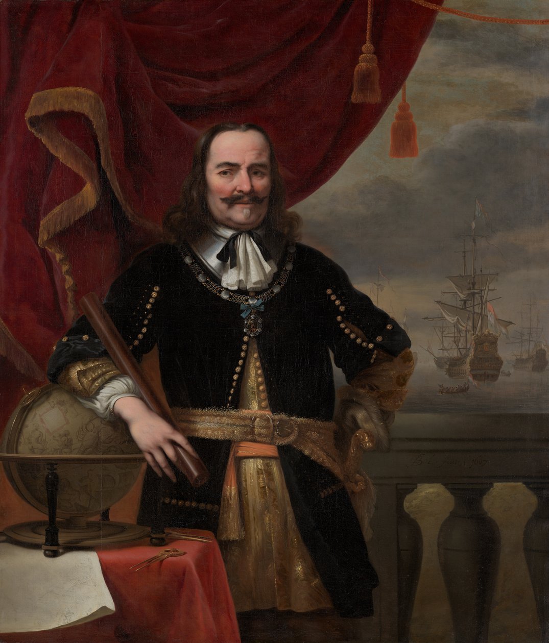 ミヒール・デ・ロイテルの肖像（1607-1676） 作： フェルディナンド・ボル