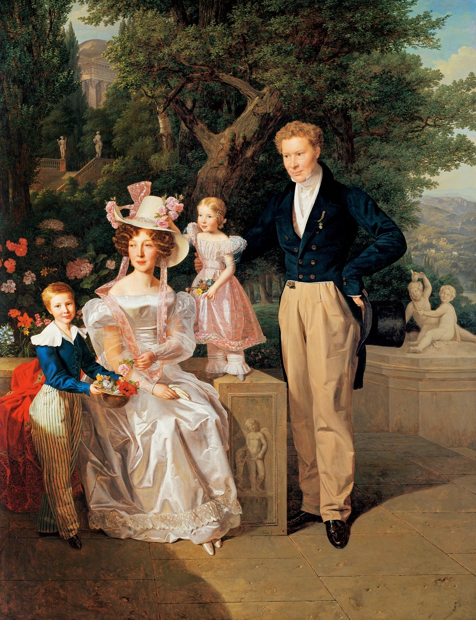 公使館参事官テオドール・ヨーゼフ・リッター・フォン・ノイハウス（木版画） 作： フェルディナンド・ゲオルグ・ヴァルドミュラー