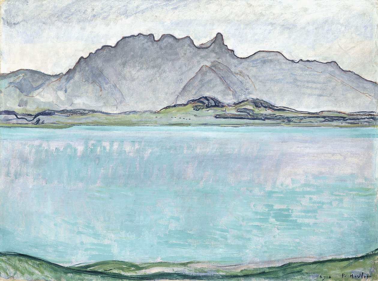 ストックホーン山脈のチューナー湖、1910 作： フェルディナンドホドラー