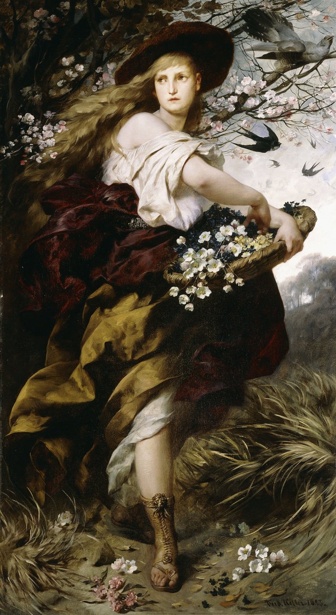 フローラ、1883 作： フェルディナンド・ケラー