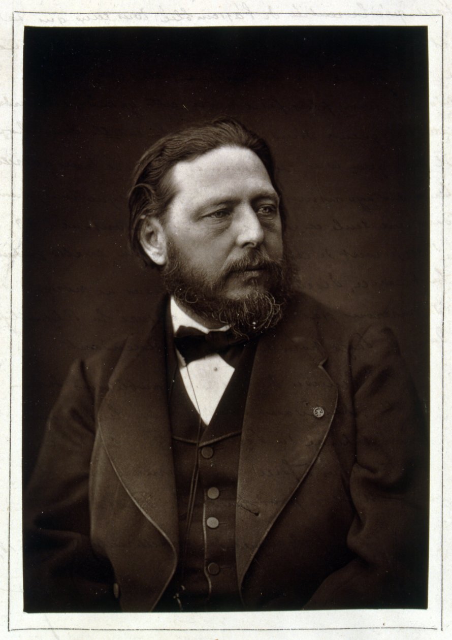 ジュール・ブルトン（1827-1906）の肖像（モノクロ写真 作： フェルディナンド・マルニエ
