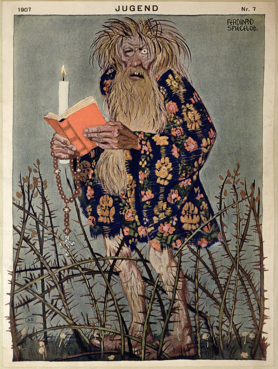 1907年にミュンヘンで発行された「ユーゲント」誌のイラスト（カラーリソ） 作： フェルディナントシュピーゲル