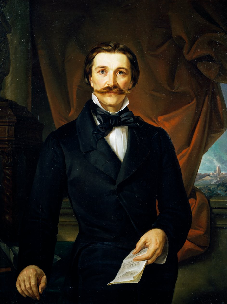 フェルディナンド・バッシ（1819-1883）によるカルロ・コロニーニ伯爵 作： フェルディナンド・バッシ