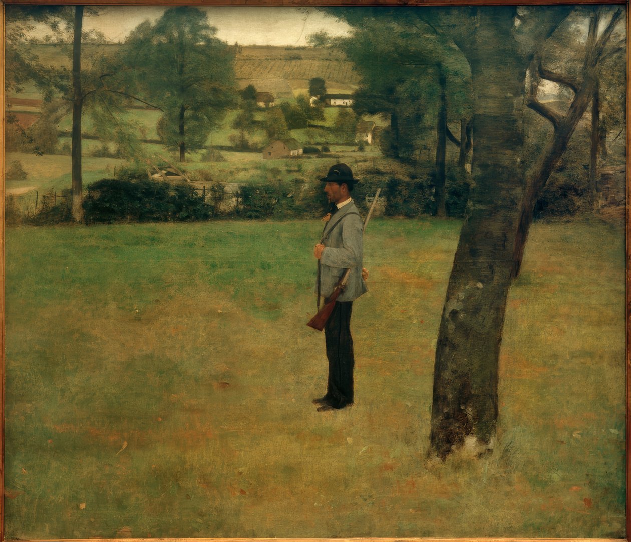 F.Khnopff、フォセットで。ゲームキーパー 作： フェルナン・クノフフ