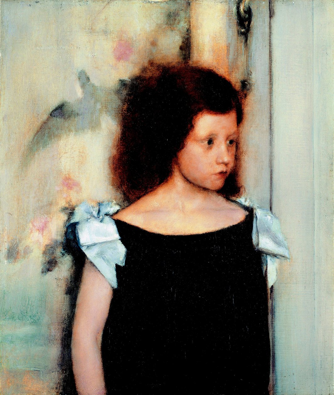 "フェルナン・クノップフ（1858-1921）の絵画「ガブリエル・ブラウンの肖像 作： フェルナン・クノフフ