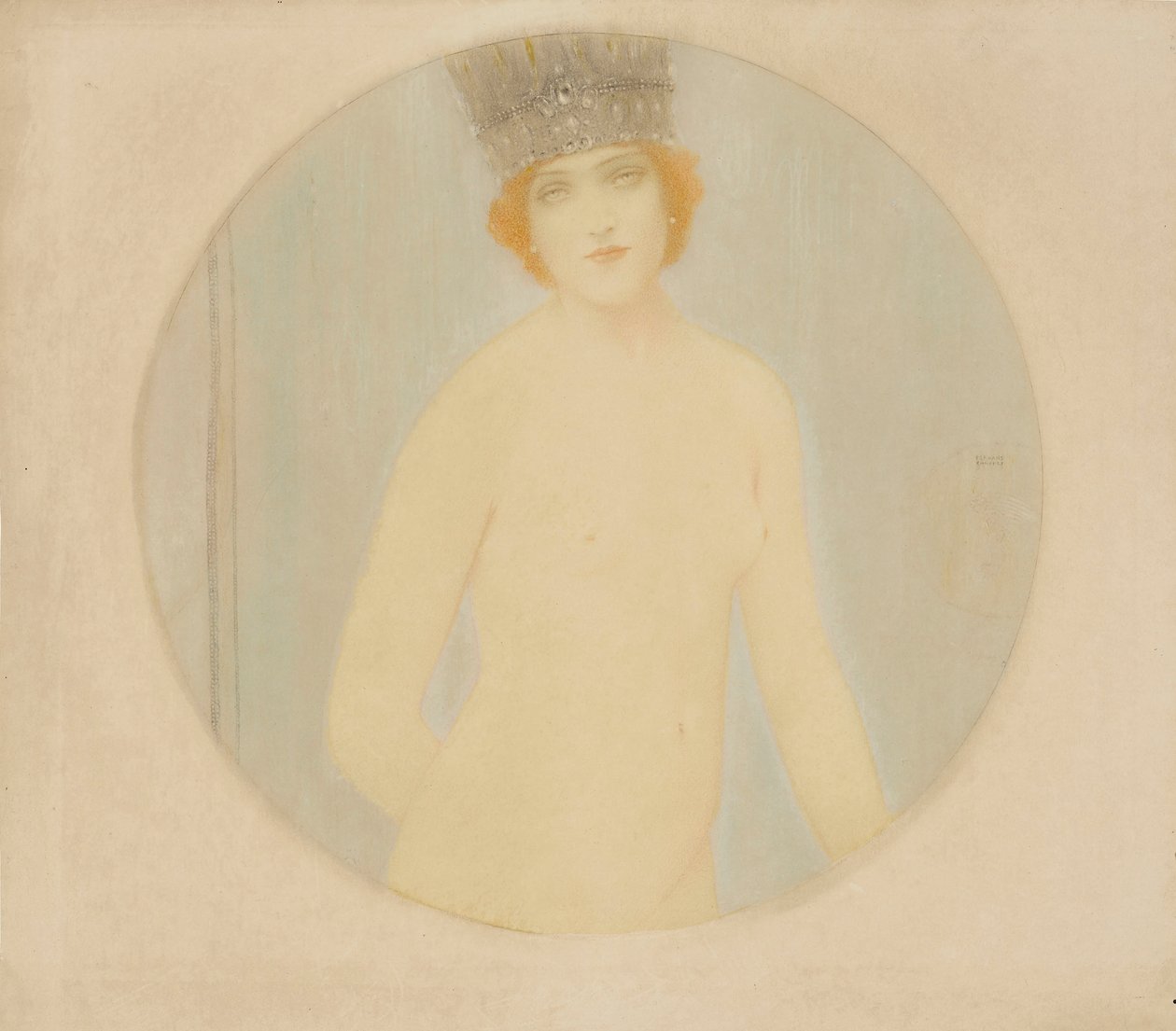 裸の女王、c。 1910年。 作： フェルナン・クノフフ