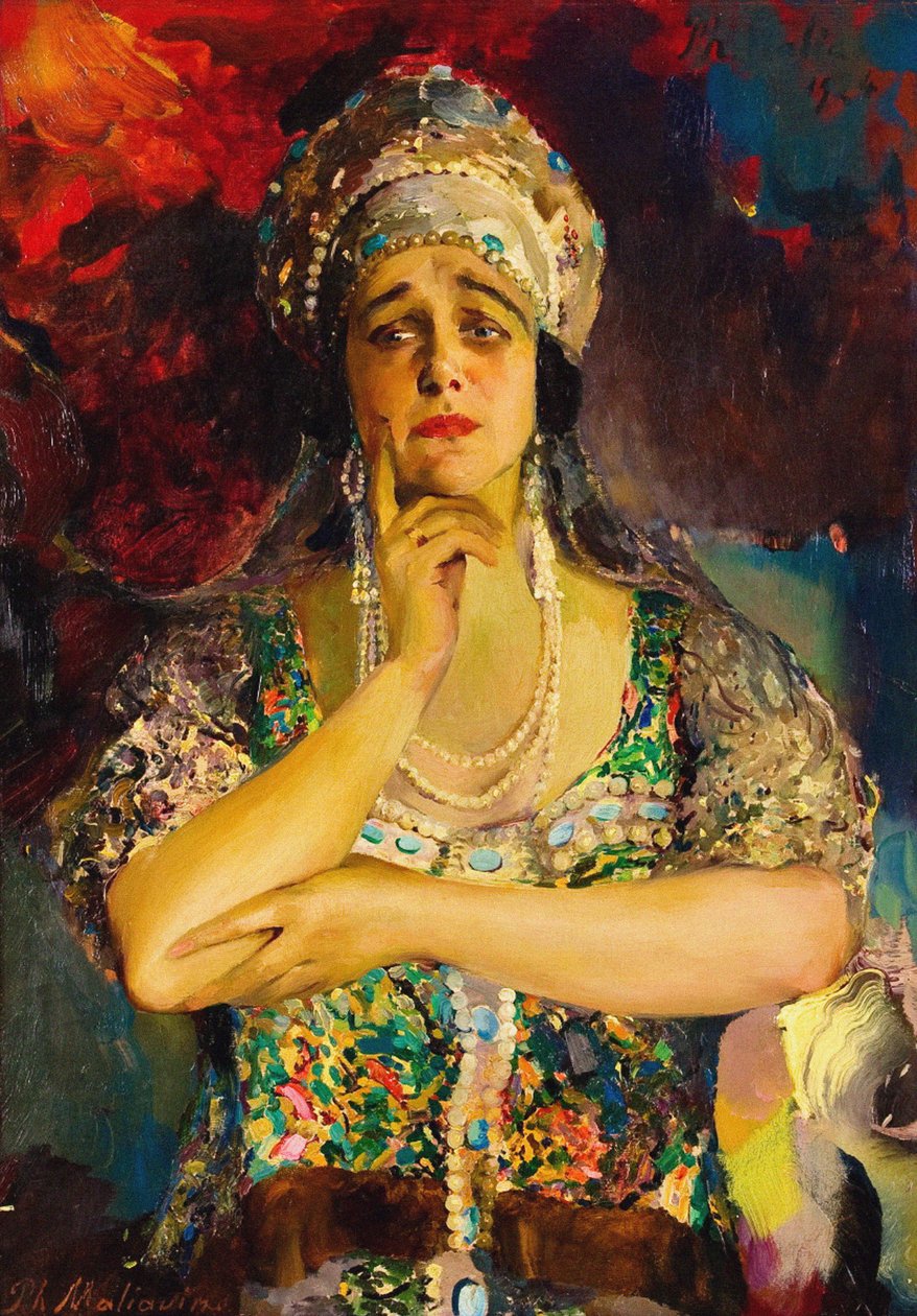 歌手のナデジダプレヴィツカヤの肖像、1924年 作： フィリップ・アンドレヴィッチ・マルジャビン