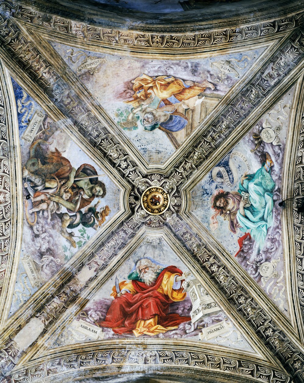 フィリッピーノ・リッピ(1457-1504)によるドームのフレスコ画、ストロッツィ礼拝堂。フィレンツェ、サンタ・マリア・ノヴェッラ教会。イタリア 作： フィリッピーノリッピ