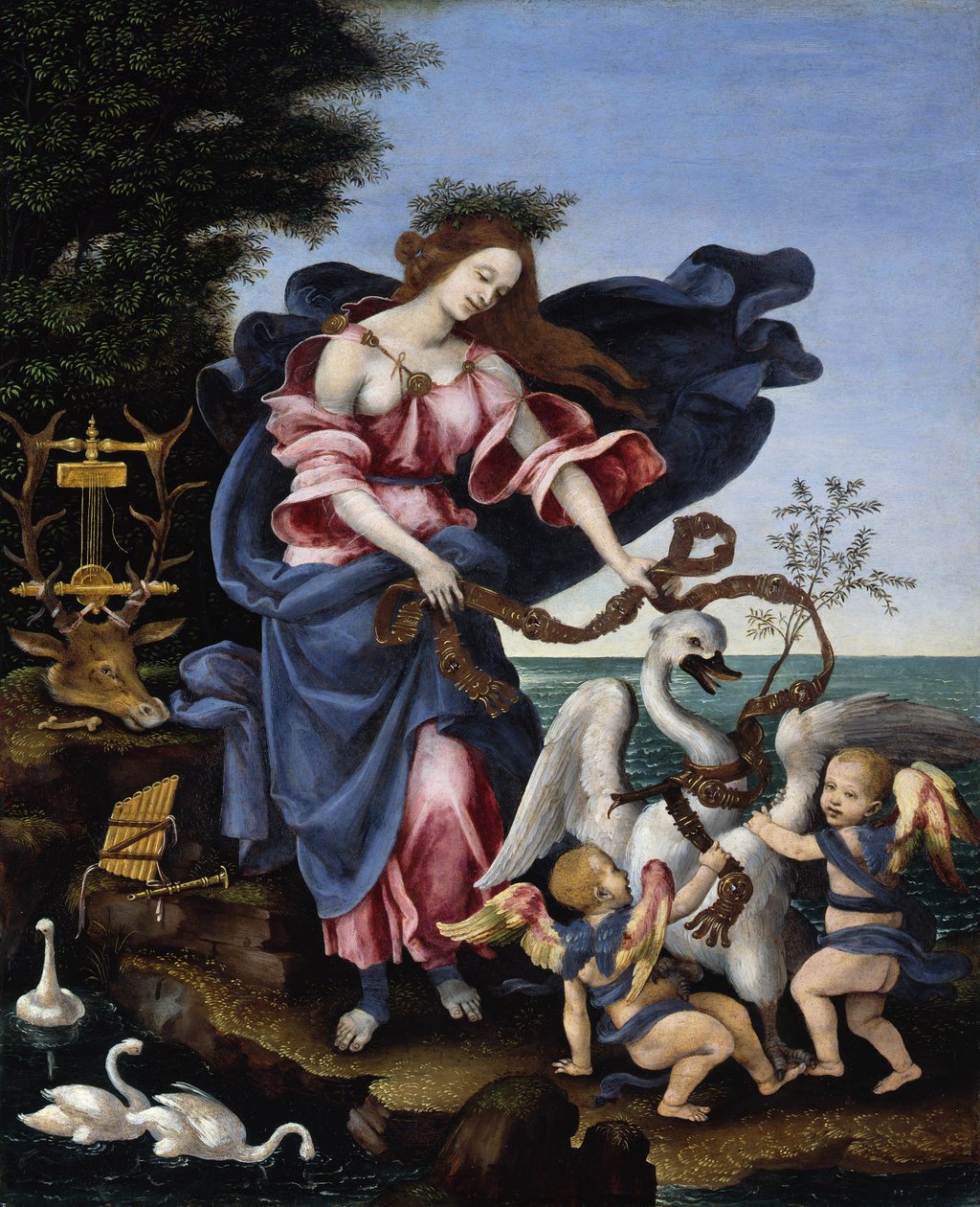 イタリア語：アレゴリー・オブ・ミュージック Allegory of Music （Erato） 作： フィリッピーノリッピ