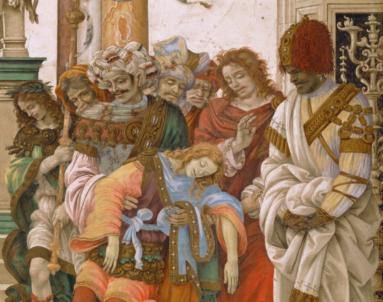 ヒエラポリスのマルス神殿から去るよう怪物に命じる聖フィリッポス（絵画） 作： フィリッピーノリッピ