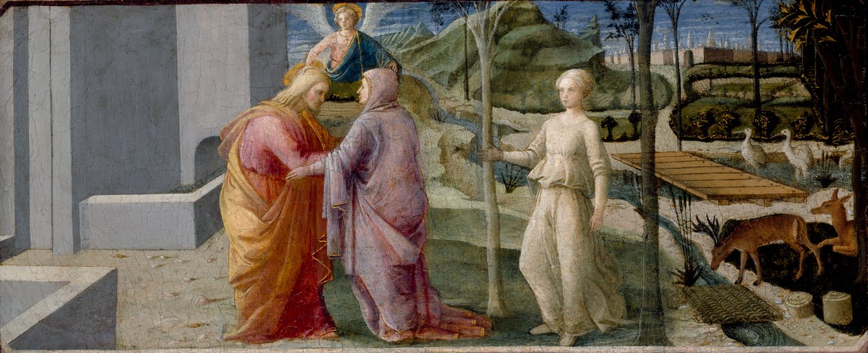 ゴールデンゲートでの会議、c1440-1445 作： フィリッポリッピ