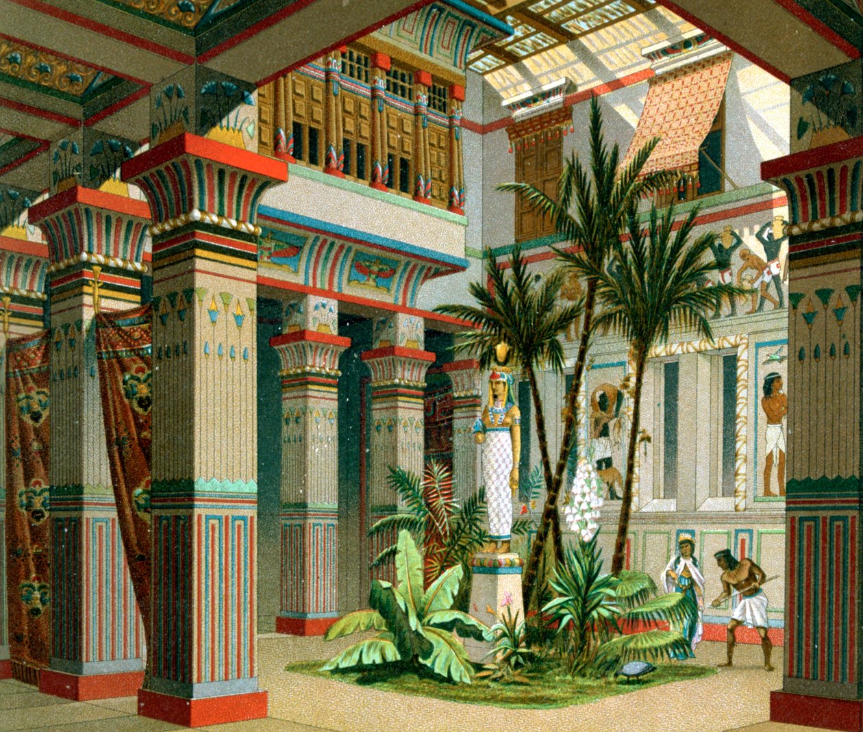 古代エジプトの宮殿の内部、1888 年 作： フィルミン・ディドット