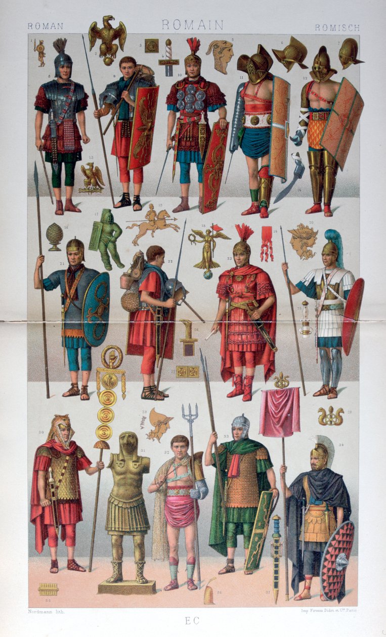 ローマ軍と剣闘士の衣装、c1800-1836 作： フィルミン・ディドット