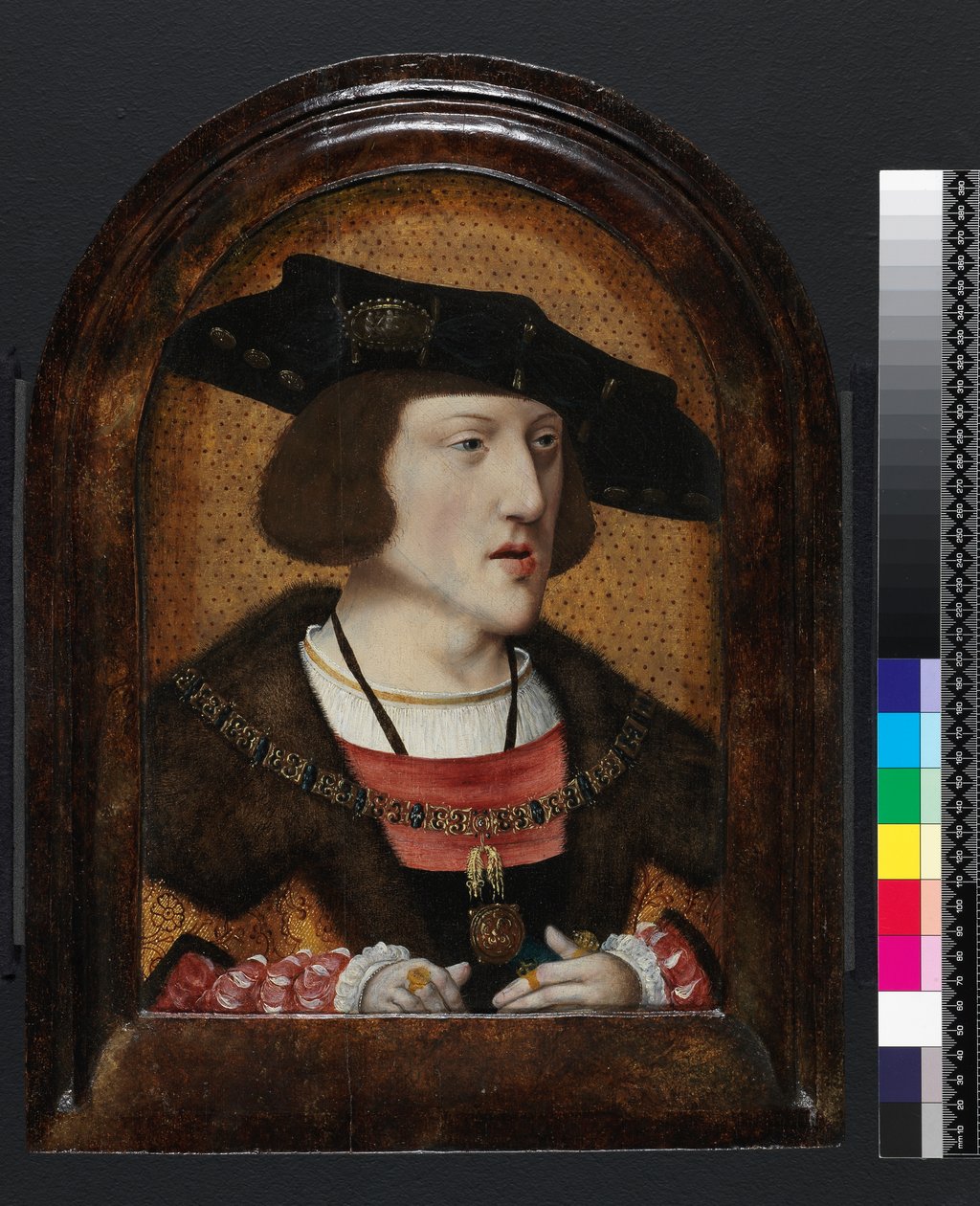 チャールズ5世（1500-58）c.1515 作： フランドルの学校
