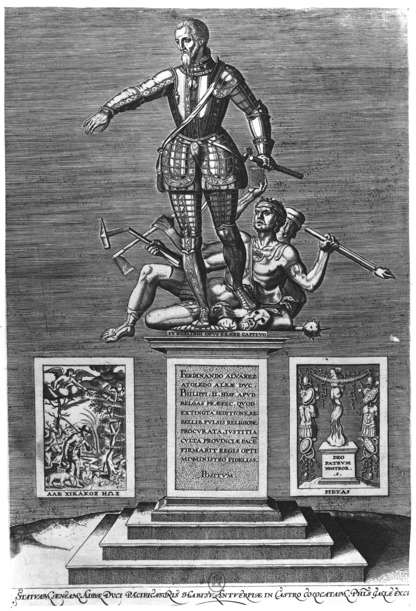 トレドのフェルディナンドアルバレスを称える肖像画（1508-82）アルバ公 作： フランドルの学校
