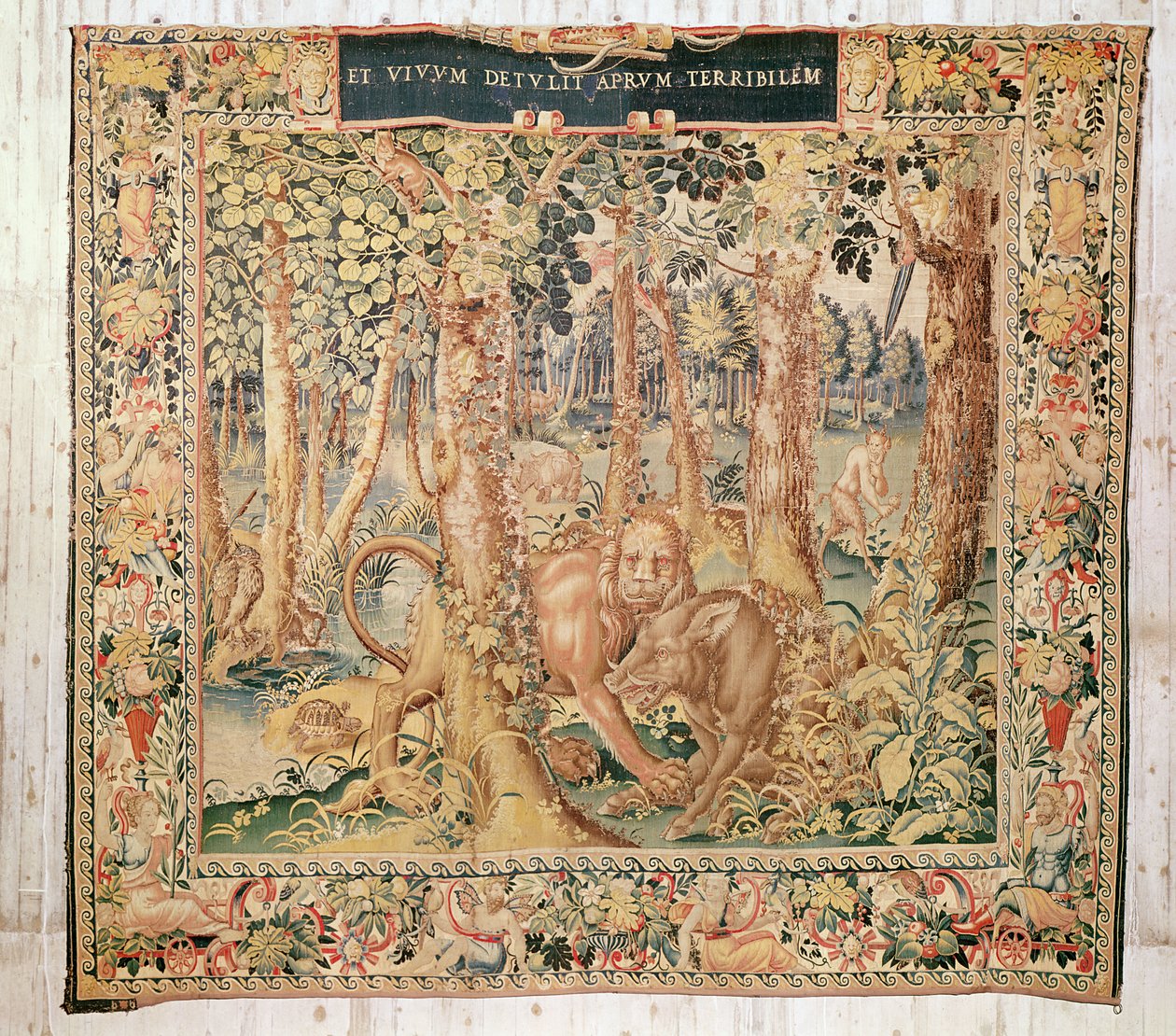 1528年以降のエリマンティアンイノシシ（タペストリー） 作： フランドルの学校