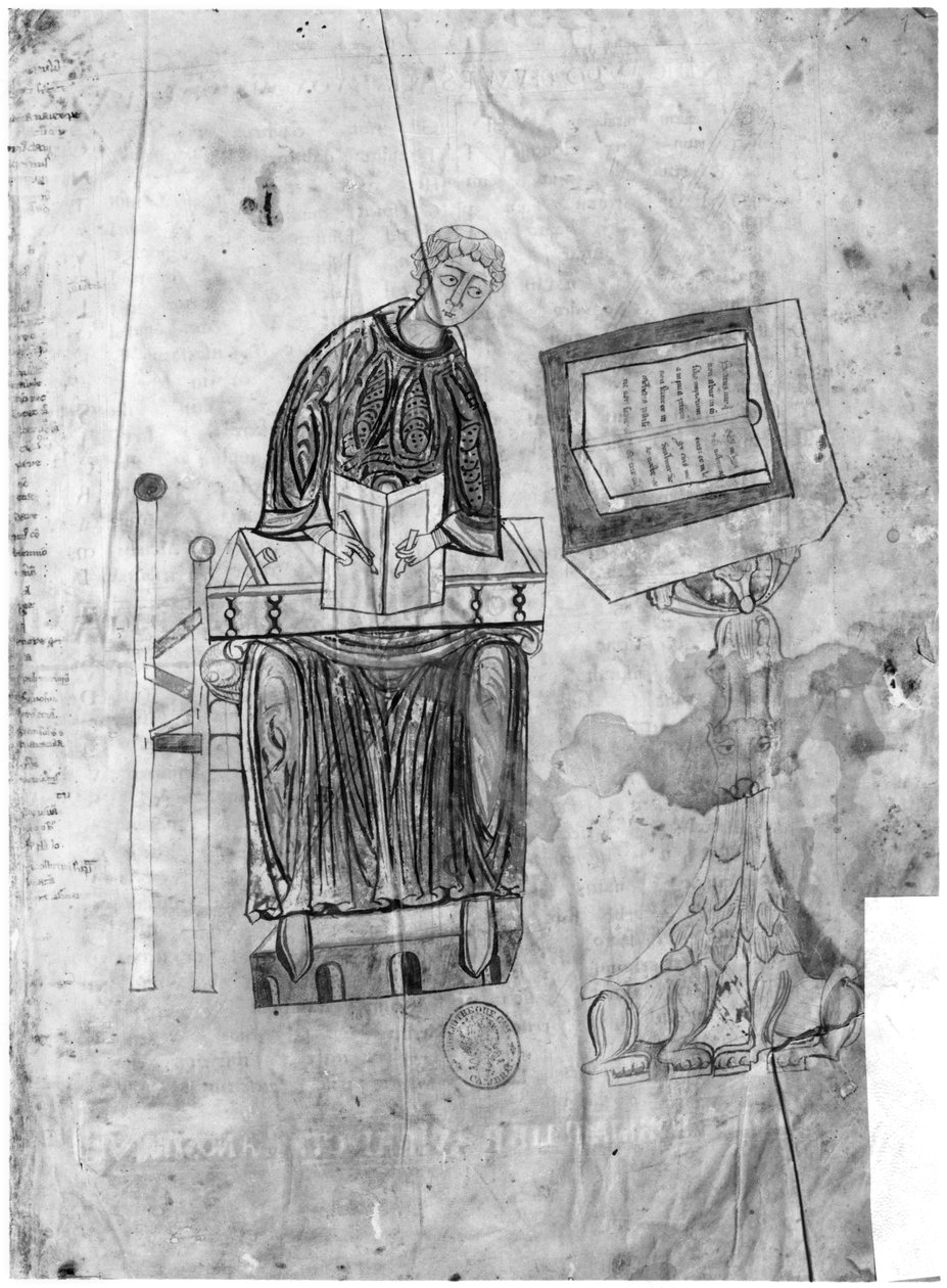模倣者、Ms 528 fol.1r Lectionary 作： フランドルの学校