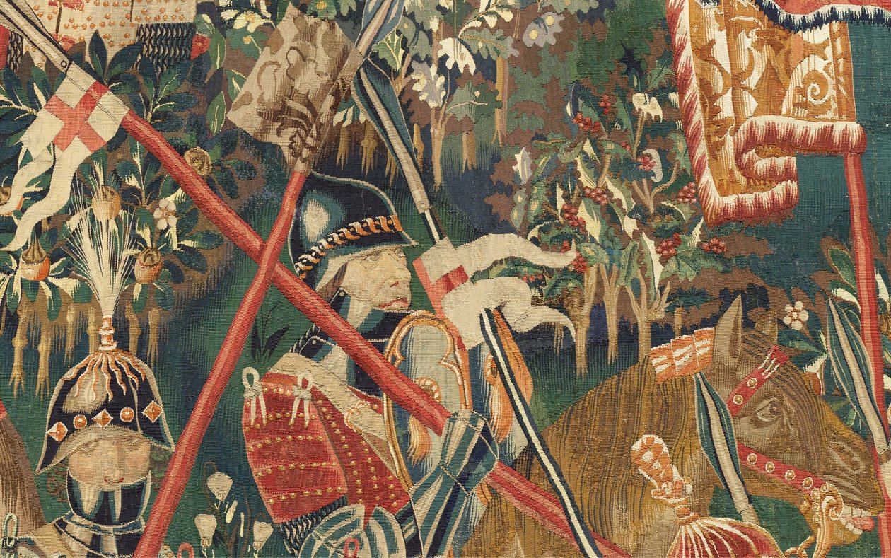 Serie Eroberungen von König Alfons I. von Portugal (Conquistas de Alfonso V de Portugal). Eroberung von Tanger (Toma de Tánger, De inname van Tanger). Tournai. Wolle und Seide. von Flemish School