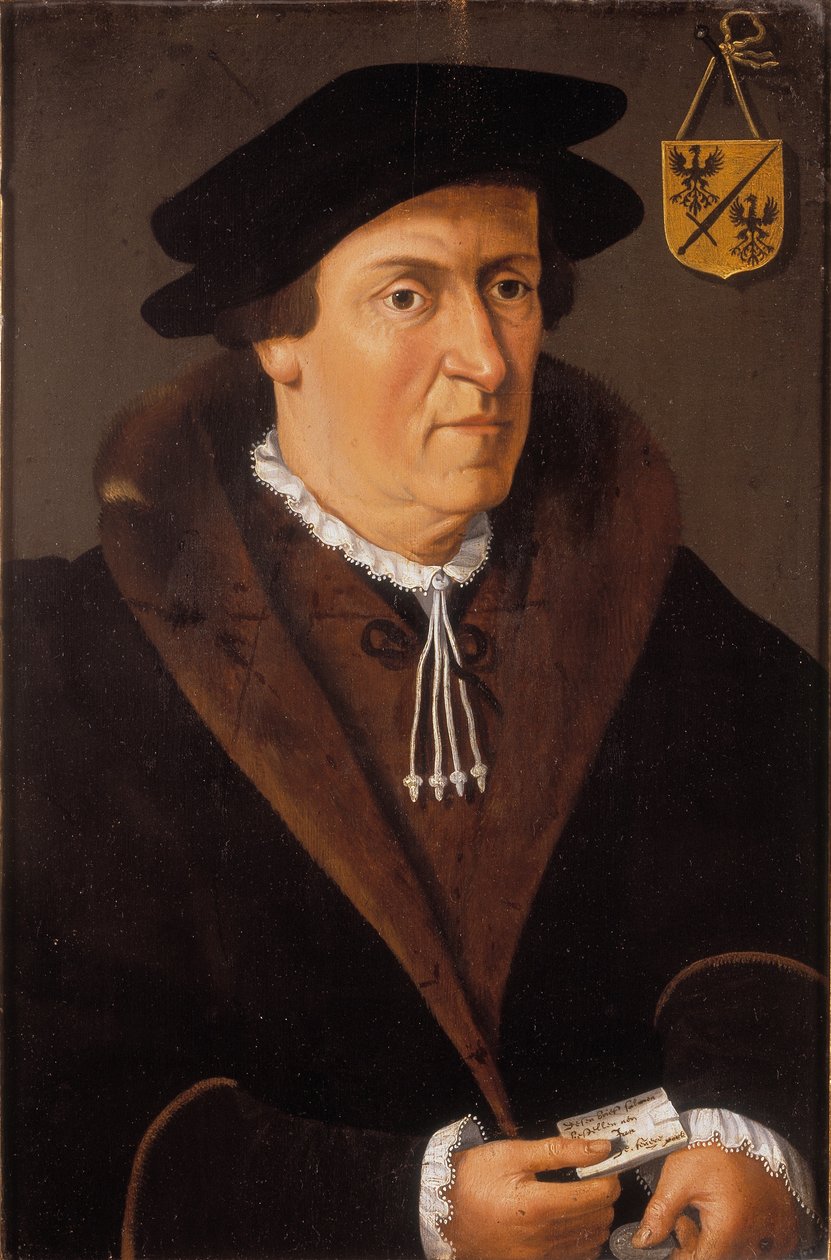 Retrato de Jan de Febere, c.1540-59 (óleo sobre painel) 作： フランドルの学校