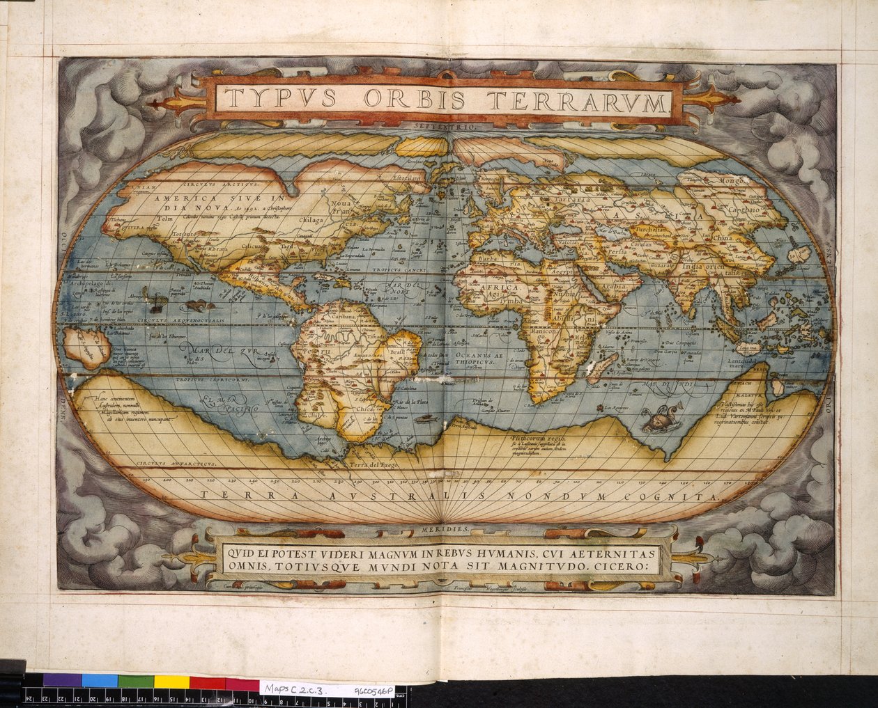 世界地図 Theatrum Orbis Terrarum アブラハム・オルテリウス作 作： フランドルの学校
