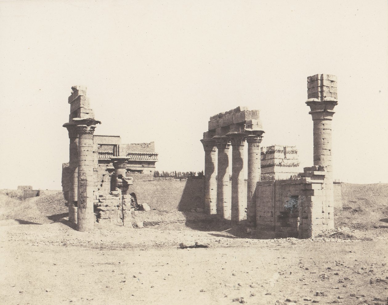 Erment Hermonthis, Vue Générale des Ruines -Temple et Mammisi, 1851-52, print 1853-54. 作： フェリックス・テイナード