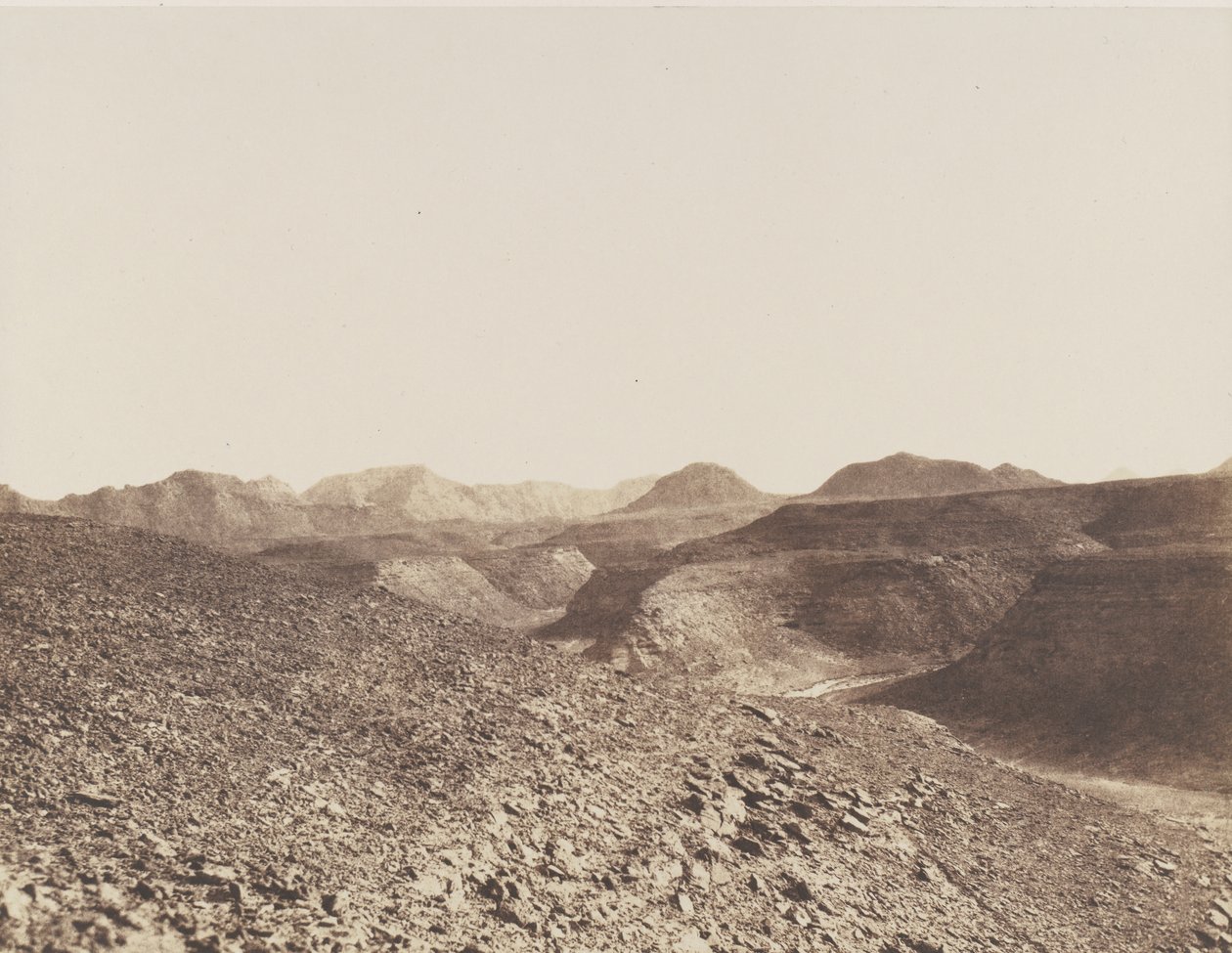 ヌビア、イブリムの周囲、アラビアンチェーン - 峡谷の眺め、1851-52。 作： フェリックス・テイナード