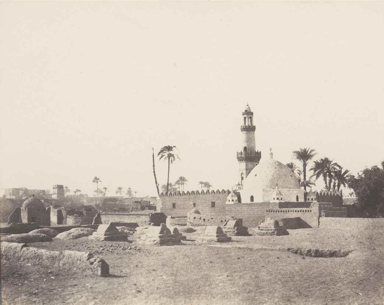 Souâdj、イスラム教徒の墓地とムラード・ベイの墓、1851-52年、1853-54年に印刷。 作： フェリックス・テイナード