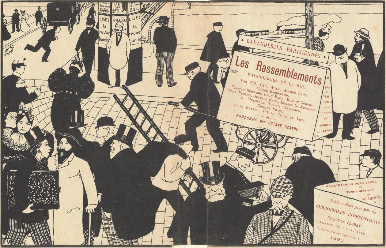 Les Rassemblyments のブックカバー、1896 年。 作： フェリックス・ヴァロットン
