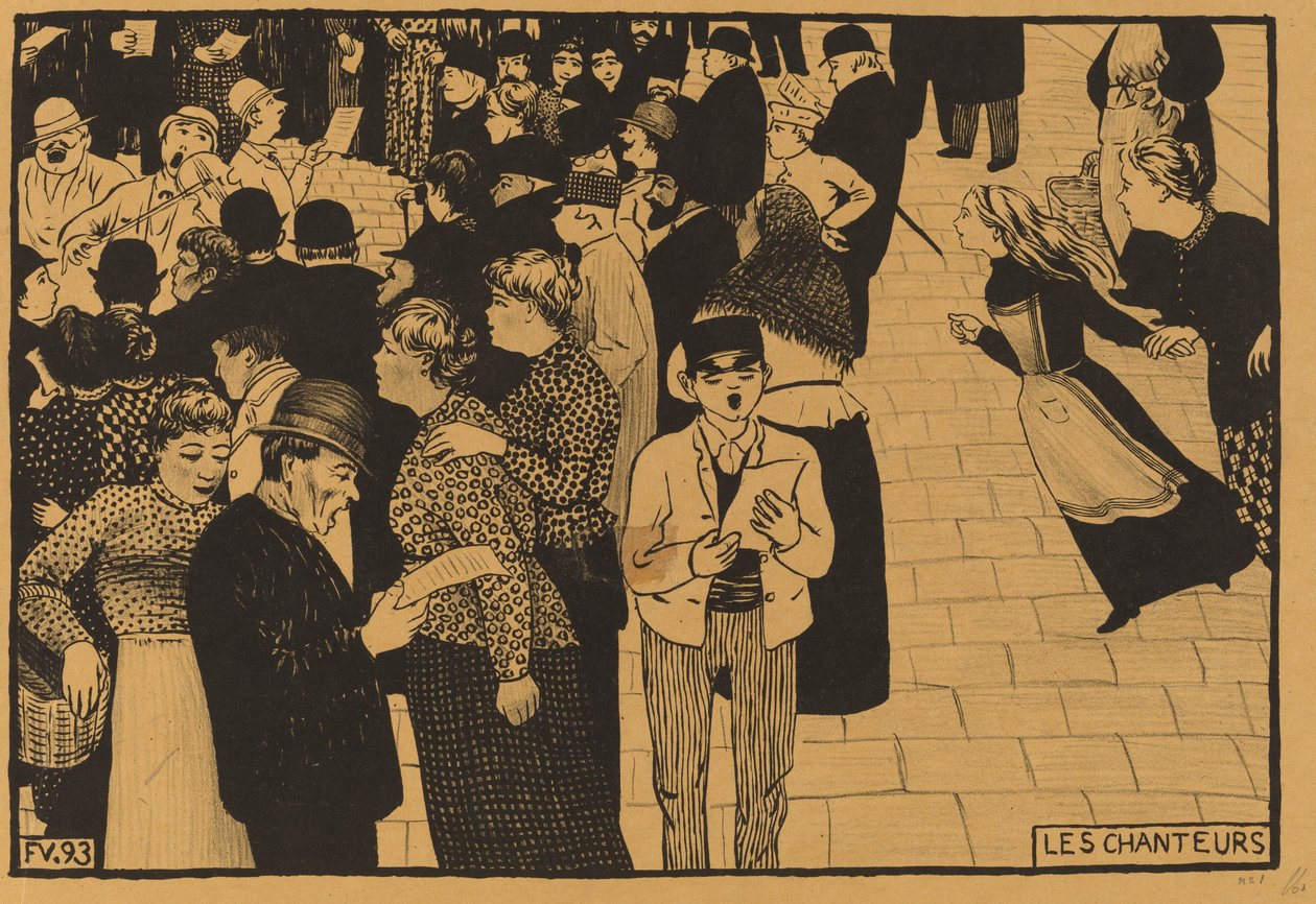 シンガーズ、1893年。 作： フェリックス・ヴァロットン