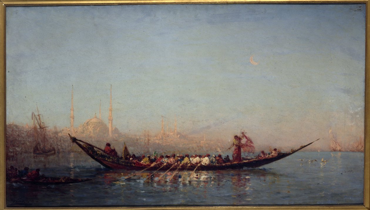 コンスタンチノープル、スルタナのカイケ、1880年から1890年の間（油彩・カンヴァス） 作： フェリックス・ジーム