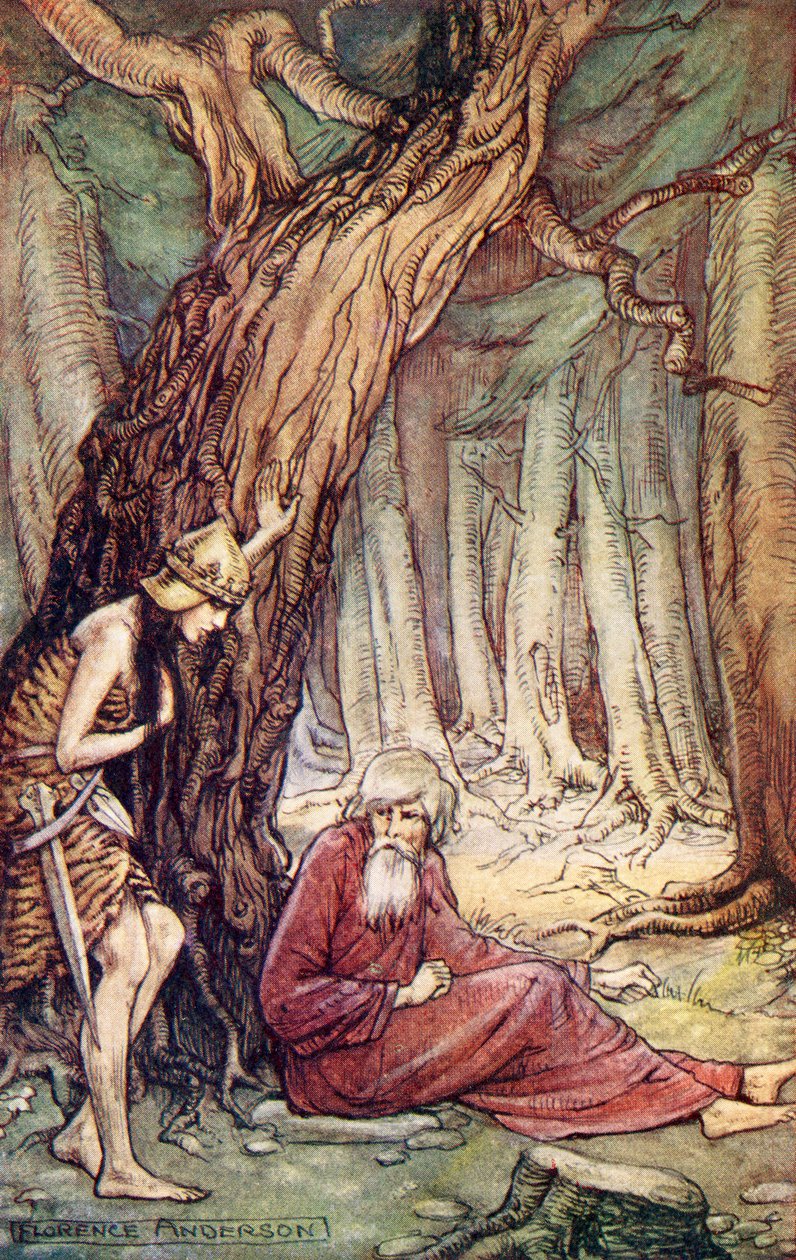 1914年に出版された、ウィリアムカウパーの詩「Boadicea」からの「Boadicea and the Druid」（歴史的ロマンスからの読書から） 作： フローレンス・アンダーソン