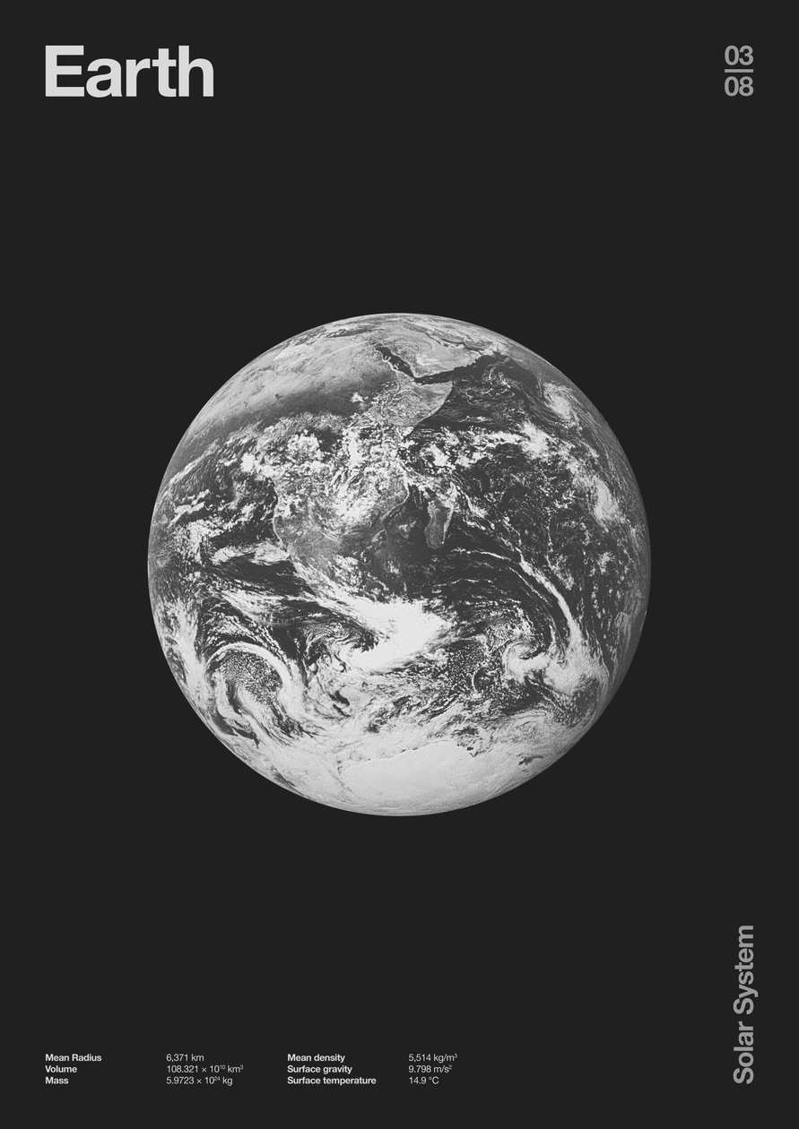 Earth : Minimal Planets Datas, 2023 (デジタル) 作： フローレントボダート