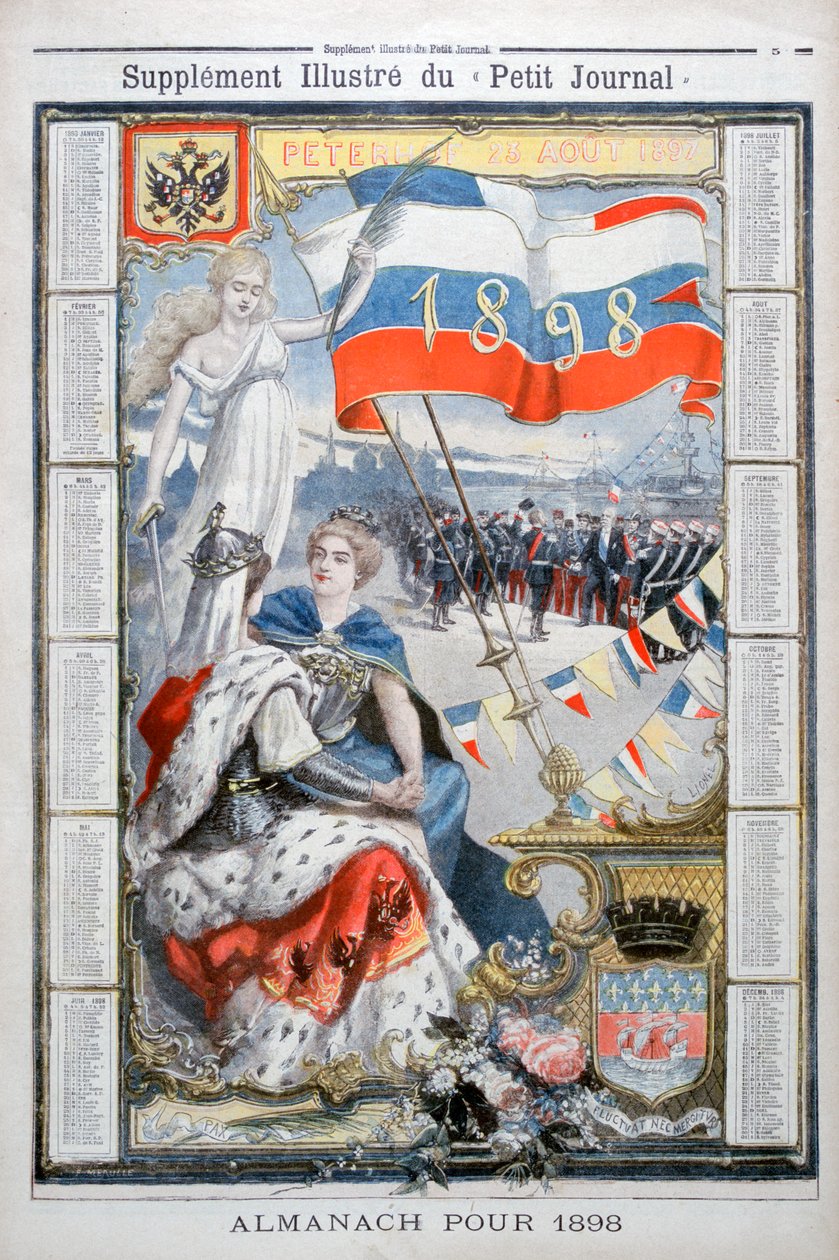 1898年のカレンダー。 作： フォルトゥネ・メオル