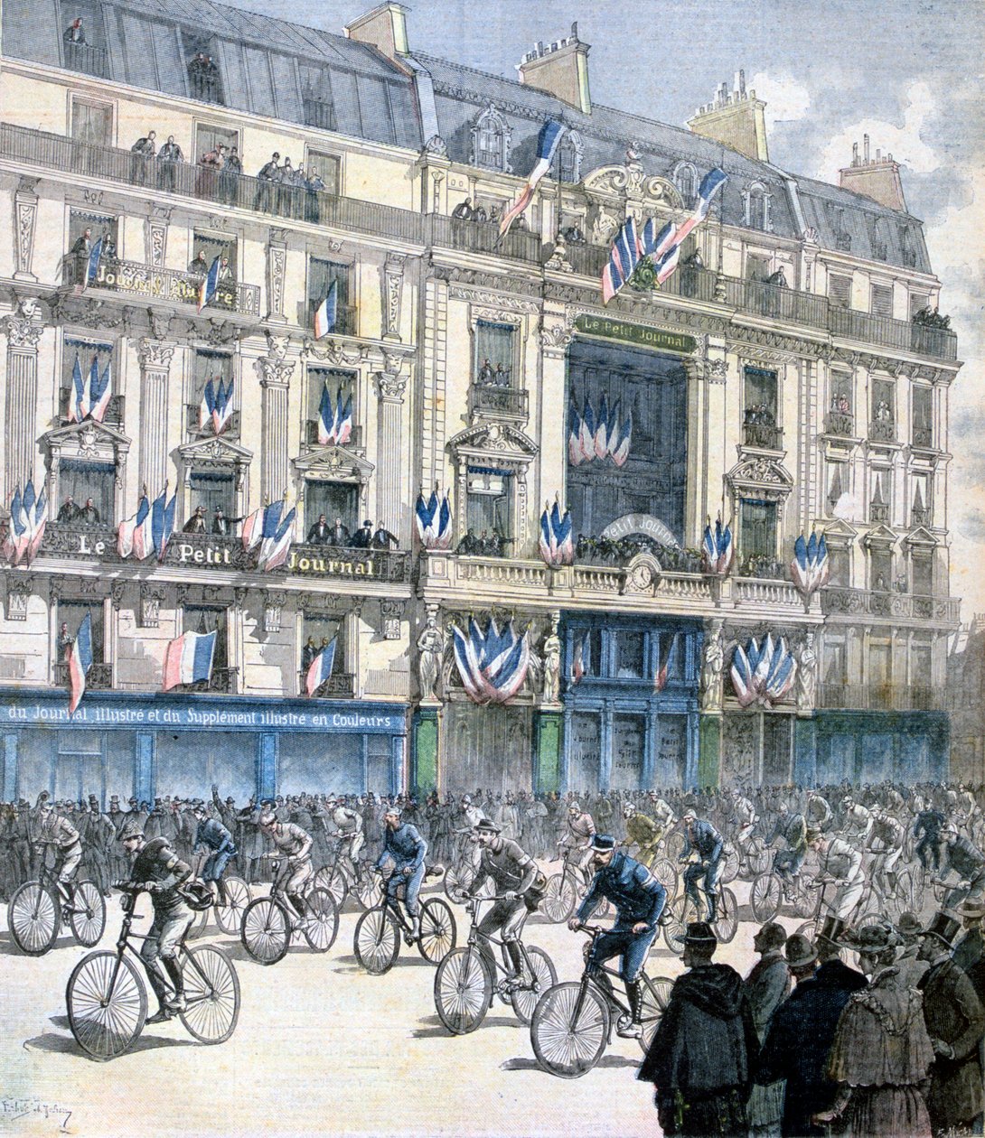 1891年のパリ-ブレスト-パリサイクルレースの開始 作： フォルトゥネ・メオル