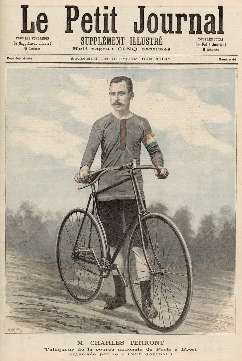 1891年9月26日の「Le Petit Journal」からのCharles Terront（1857-1932） 作： フォーチュンルイモーレとアンリマイヤー