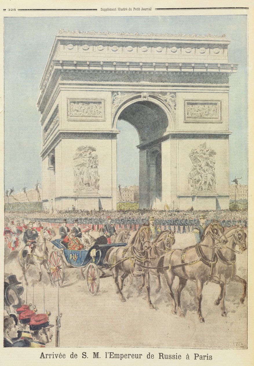 1896年10月11日、「Le Petit Journal」よりパリのニコライ2世（1894-1917年） 作： フォーチュンルイモーレとアンリマイヤー