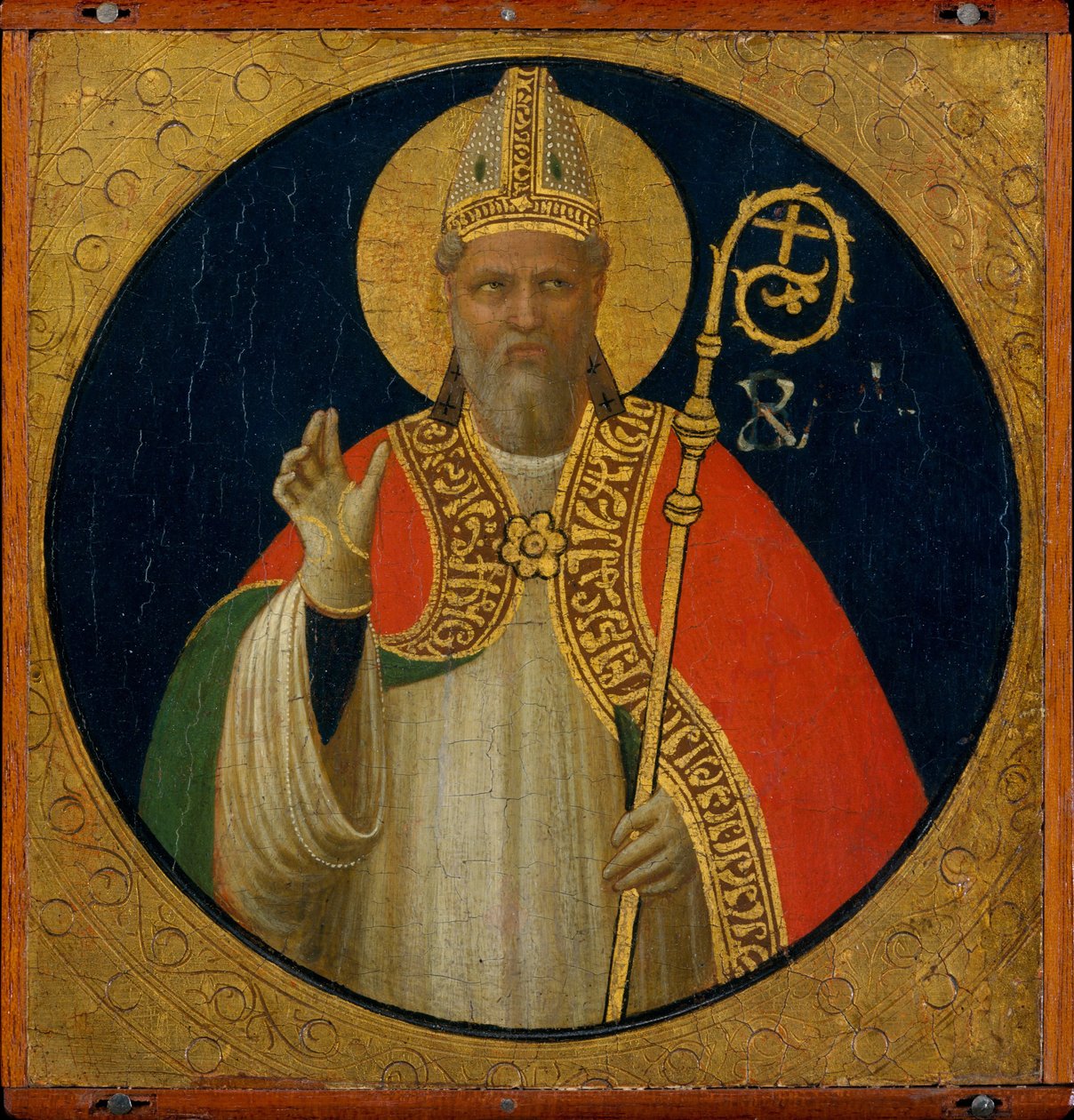 司教聖人、c.1425（木の上のテンペラ） 作： フラアンジェリコ