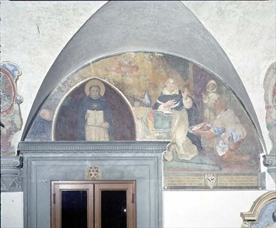 聖アントニヌスのベルトの鍵の奇跡的な発見」ルネット（フレスコ画） 作： フラ（c.1387-1455）アンヘリコ
