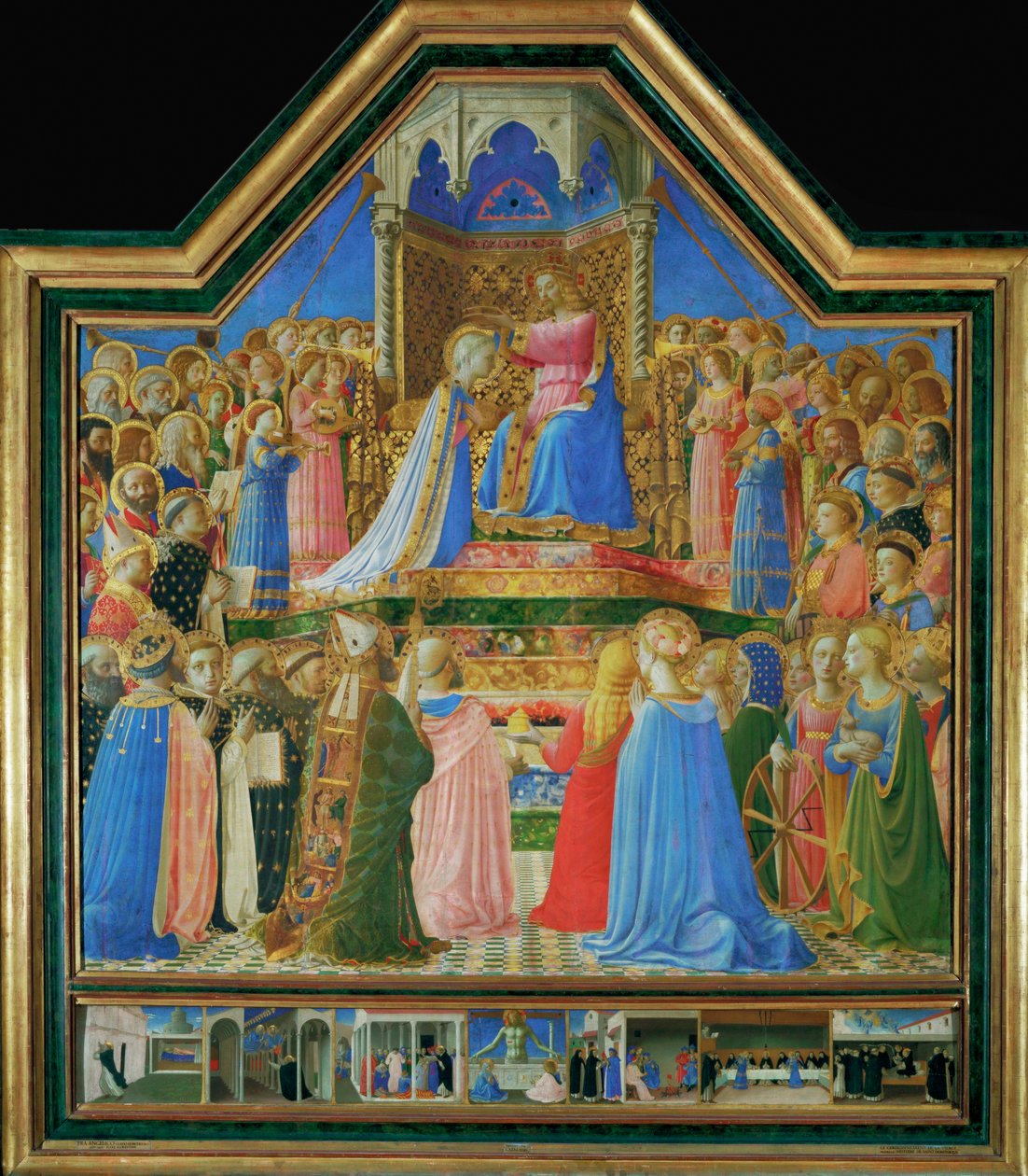 ドミニコ会のために描かれた聖母の戴冠式。 作： フラ (c.1387-1455) アンジェリコ