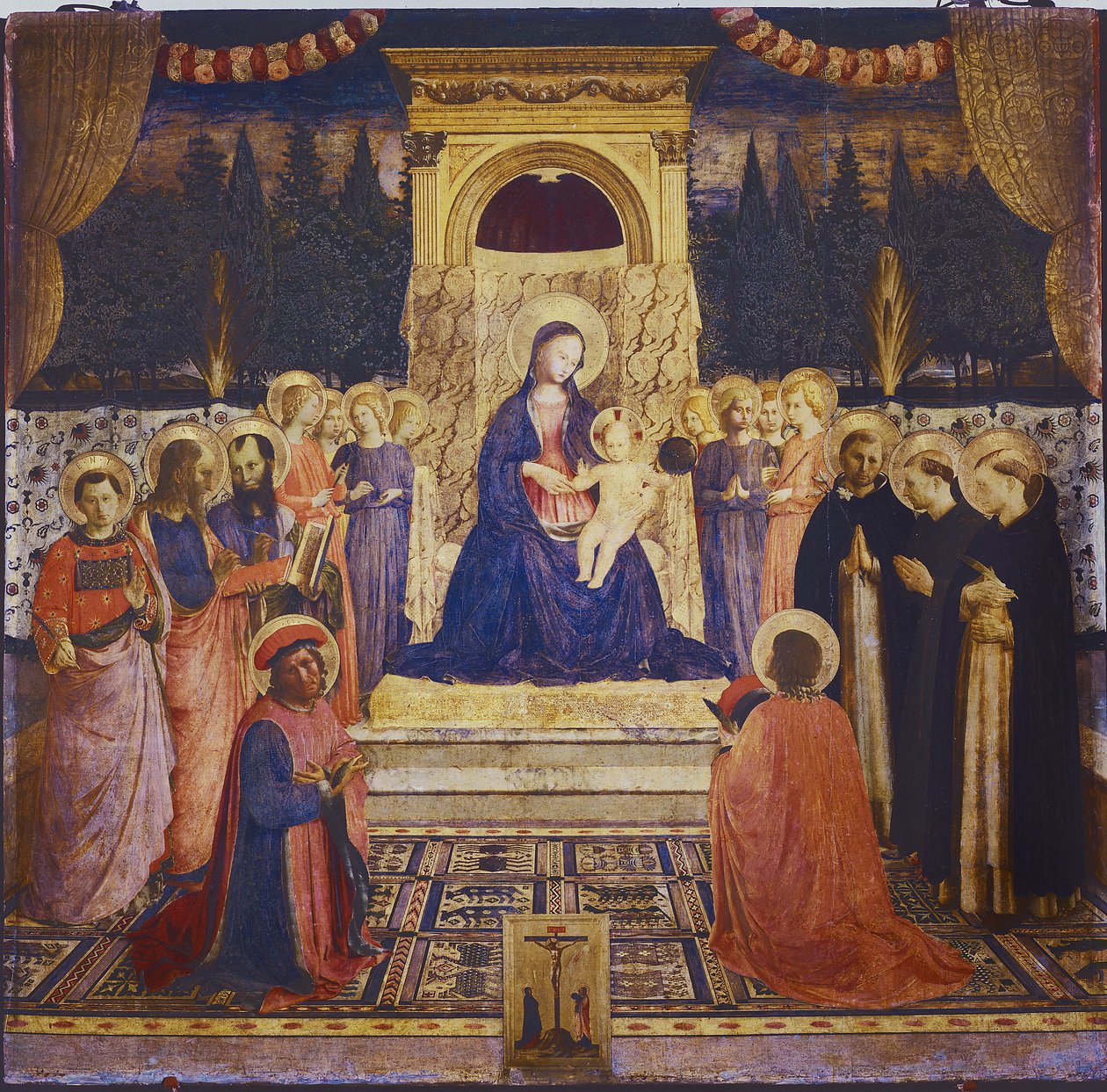 サン・マルコの祭壇画」1438-1440年頃（木製パネルにテンペラ 作： フラアンジェリコ