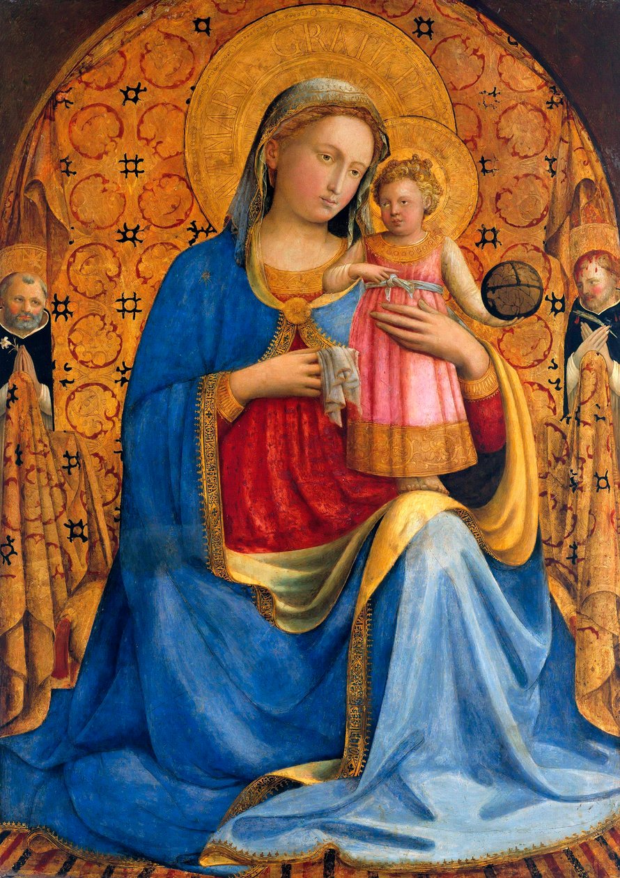 聖ドミニコと聖ペテロ殉教者を抱く聖母子（Madonna dell' Umilita