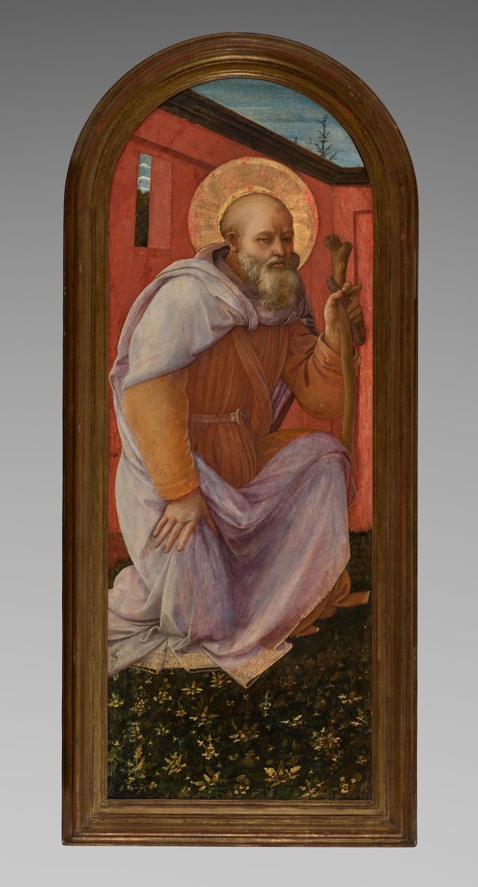 トリプティクのパネル: St. Anthony Abbot 作： フラ・フィリッポ・リッピ