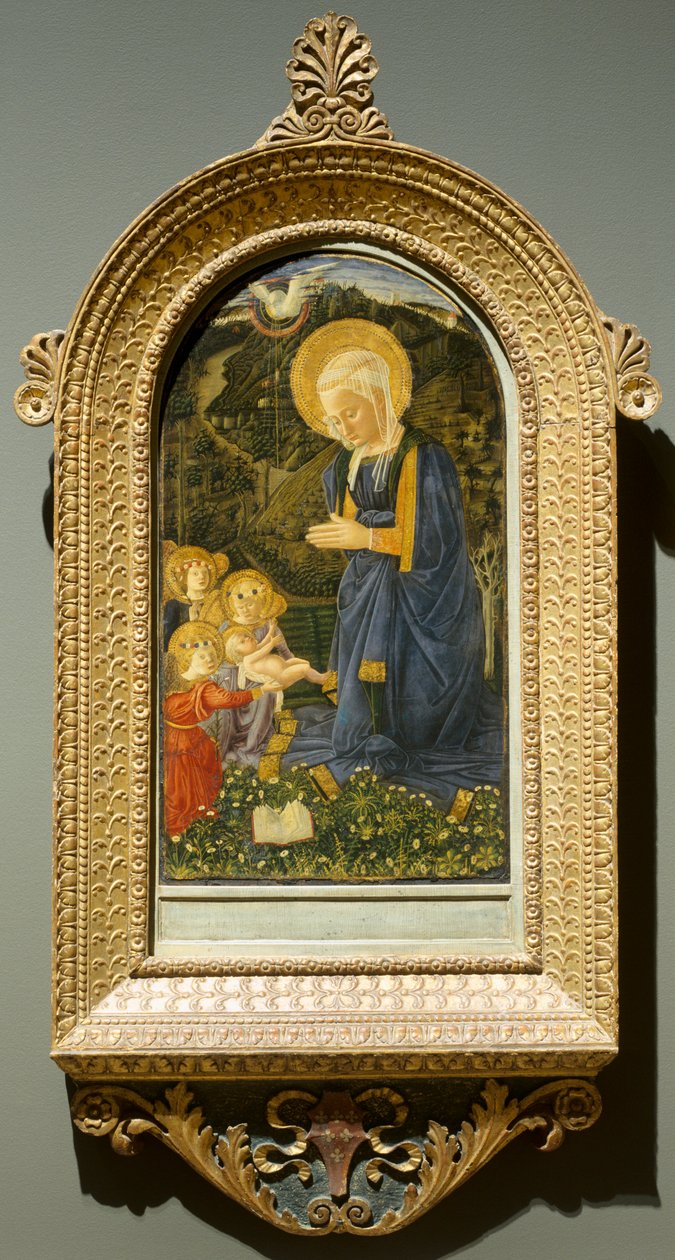 天使と聖母子c。 1460。 作： フラ・フィリッポ・リッピ