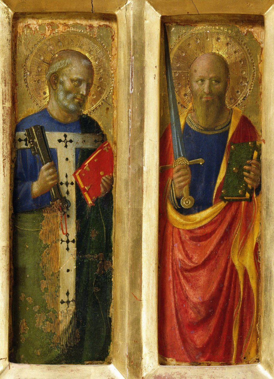 使徒ペテロとパウロ 「ペルージャの祭壇画」より 1437年頃 作： フラジョヴァンニアンジェリコダフィエゾレ